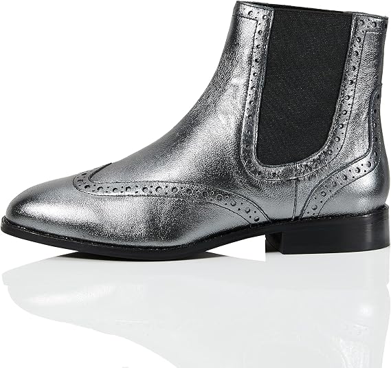Leather Brogue, Women's Chelsea Boots 