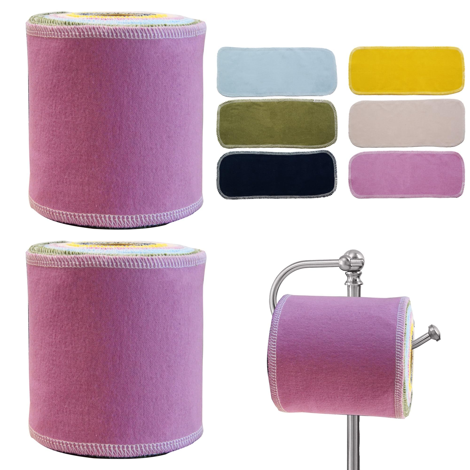 Rotolo di carta igienica riutilizzabile, lavabile, 60 salviette assorbenti per bidet, rerollable, senza carta, per camper e camper, senza spreco