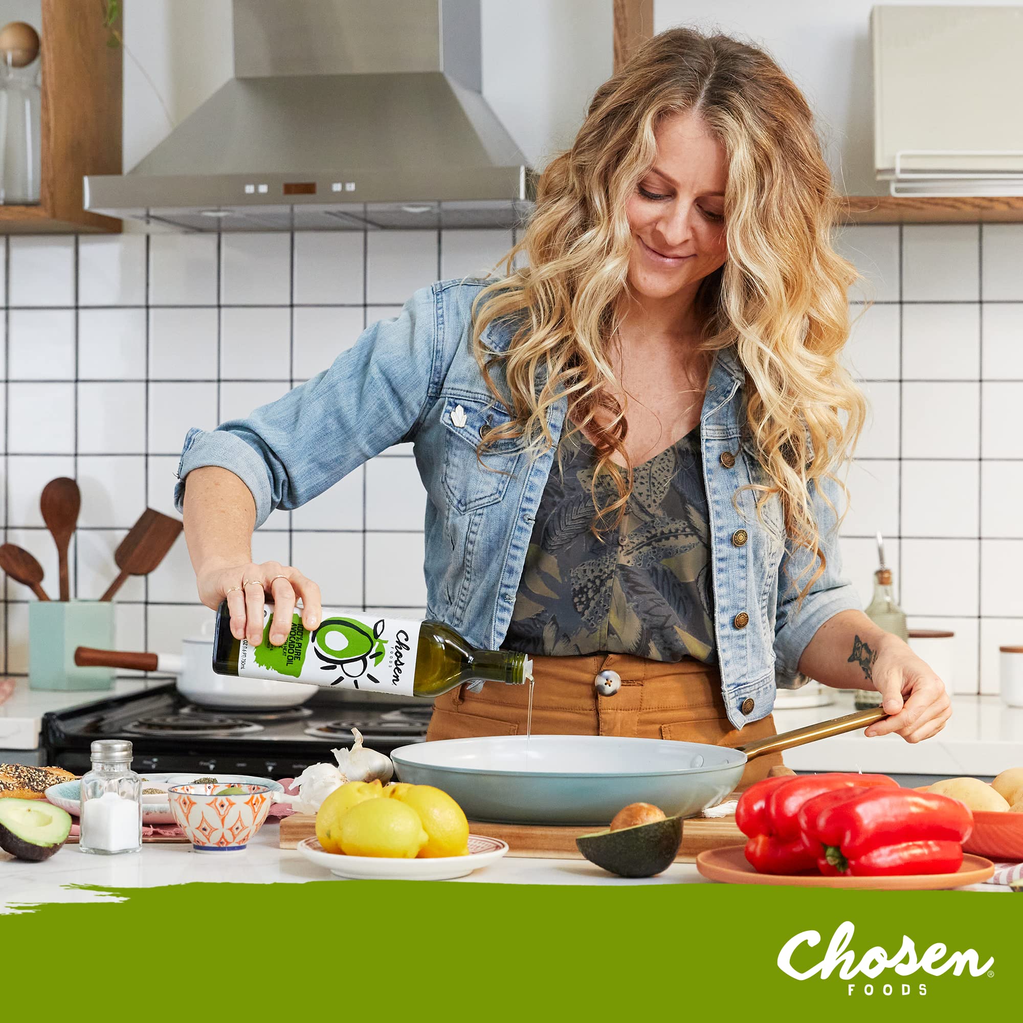 Chosen Foods Huile d'avocat 100 % pure extra vierge, convient pour les régimes céto et paléo, huile casher pour la cuisson, la cuisson à haute chaleur, la friture, les sauces maison, les vinaigrettes