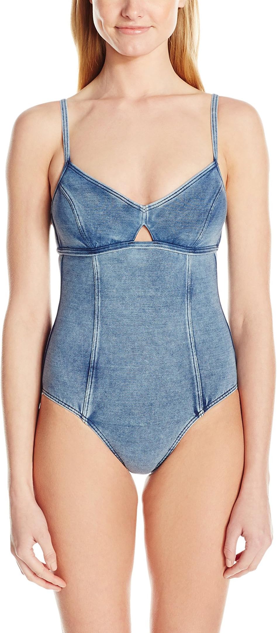Seafolly Women's Standard Deja Blue Denim One Piece Swimsuit