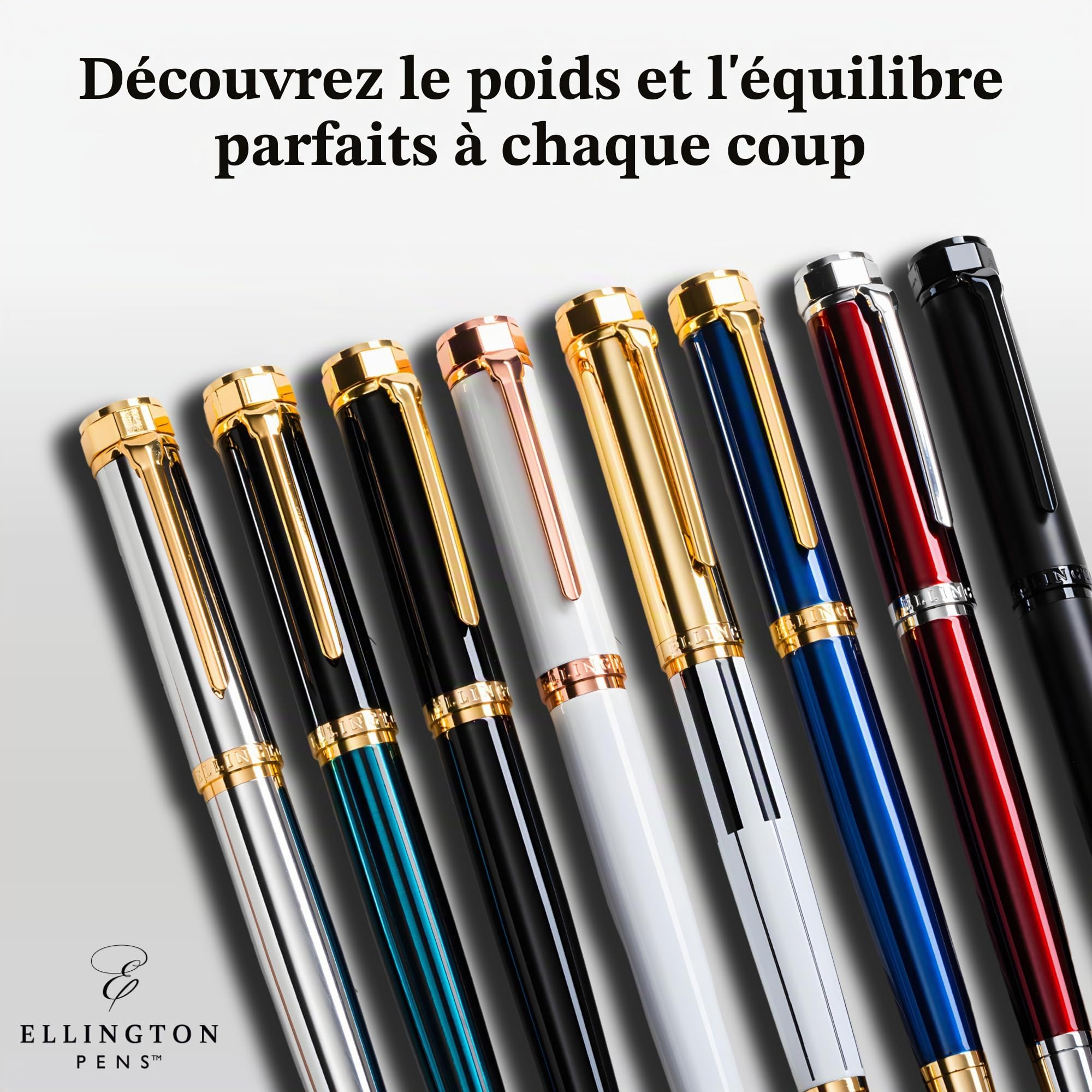 Lot de stylos plume de luxe pour écrire, convertisseur d'encre rechargeable, coffret cadeau