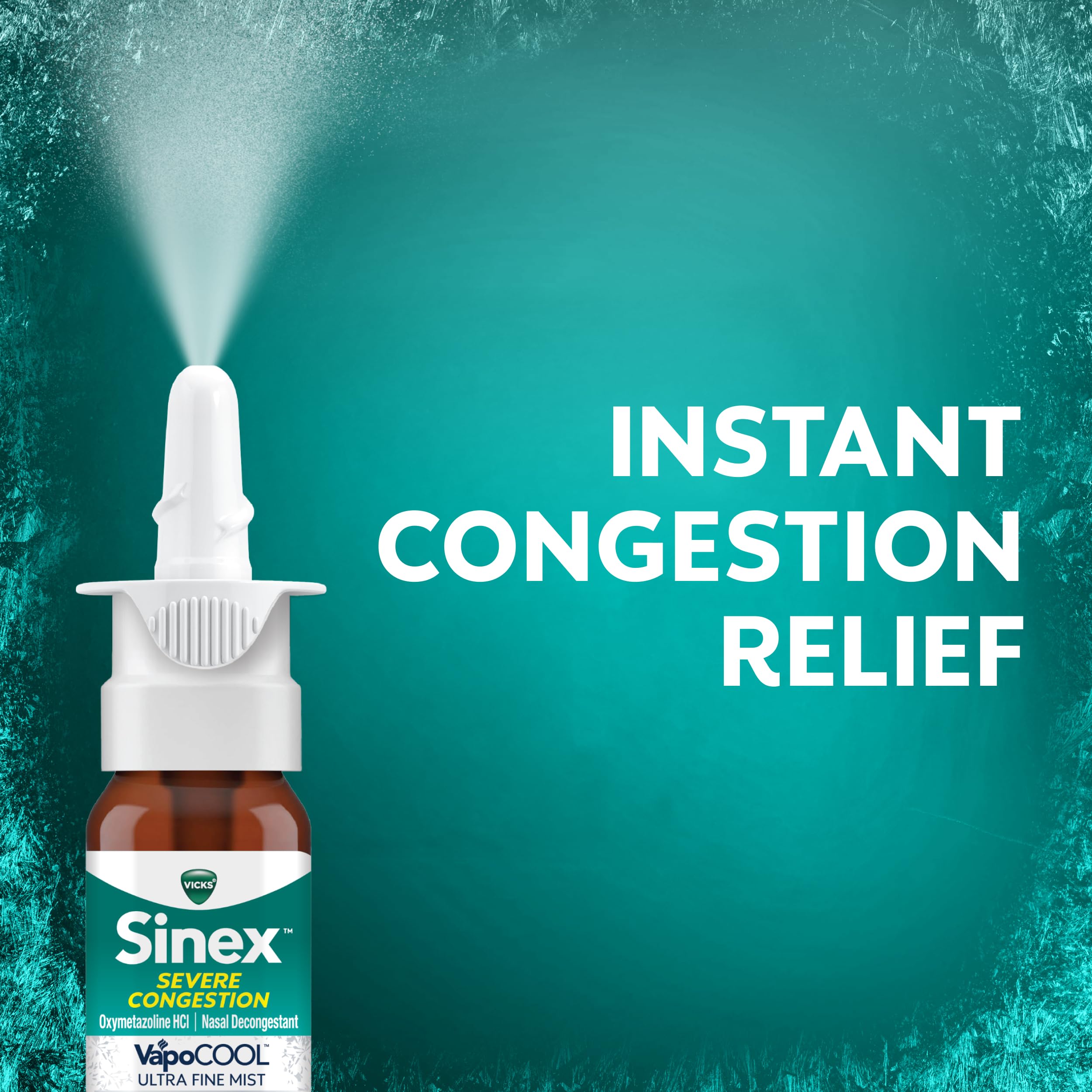 Vicks Sinex SEVERE Nasal Spray with VapoCOOL, Soothing Vicks Vapors, Decongestant Medicine, Relief from Stuffy Nose due to Cold or Allergy, & Nasal Congestion, Sinus Pressure Relief, 265 Sprays — Amazon image 3