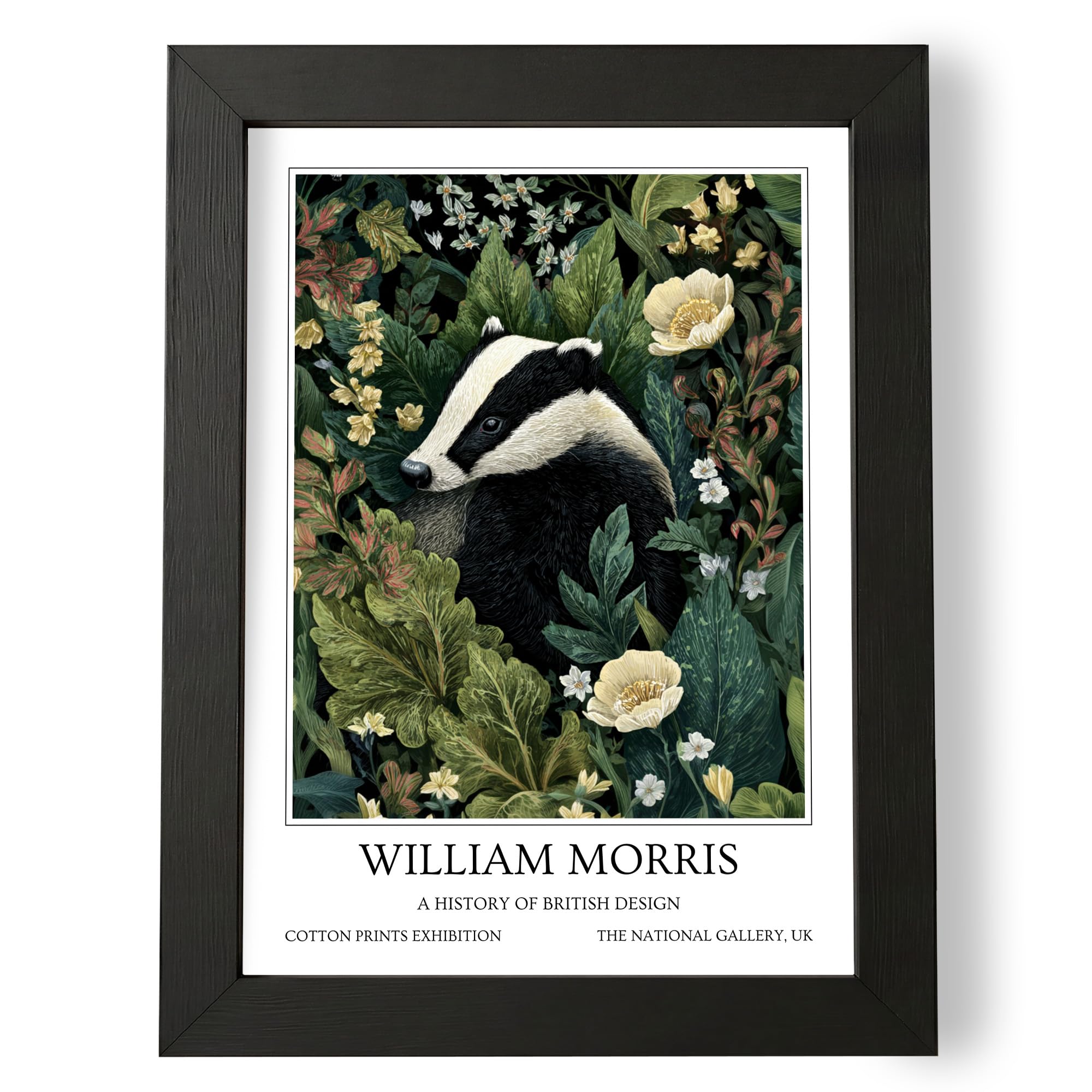 Fans Favourites William Morris - Vintage Art Noevua British Prints, Botanical Wall Art, A History of British Design Collection (Badger, A5, Unframed) — image 1