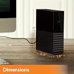 WD 12TB Mon disque dur externe de bureau de livre, USB 3.0, Externe HDD avec le logiciel de protection et de sauvegarde du mot de passe - WDBBGB0120HBK-NESN
