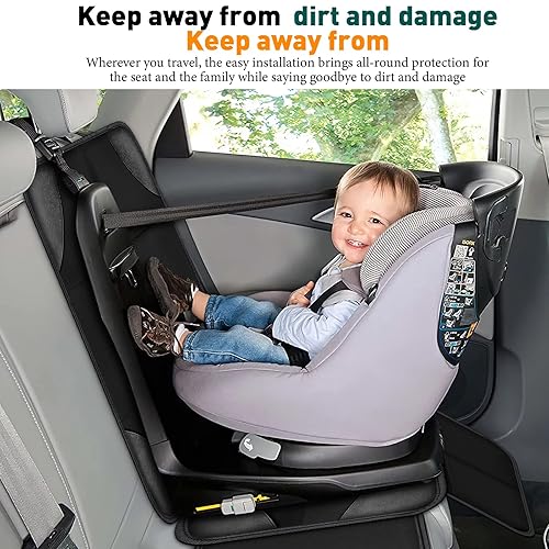 Miniatura 9 de Bacgnyer Protector de asiento de automóvil, protección de asiento infantil, protector de asiento de automóvil de tamaño grande, acolchado grueso de