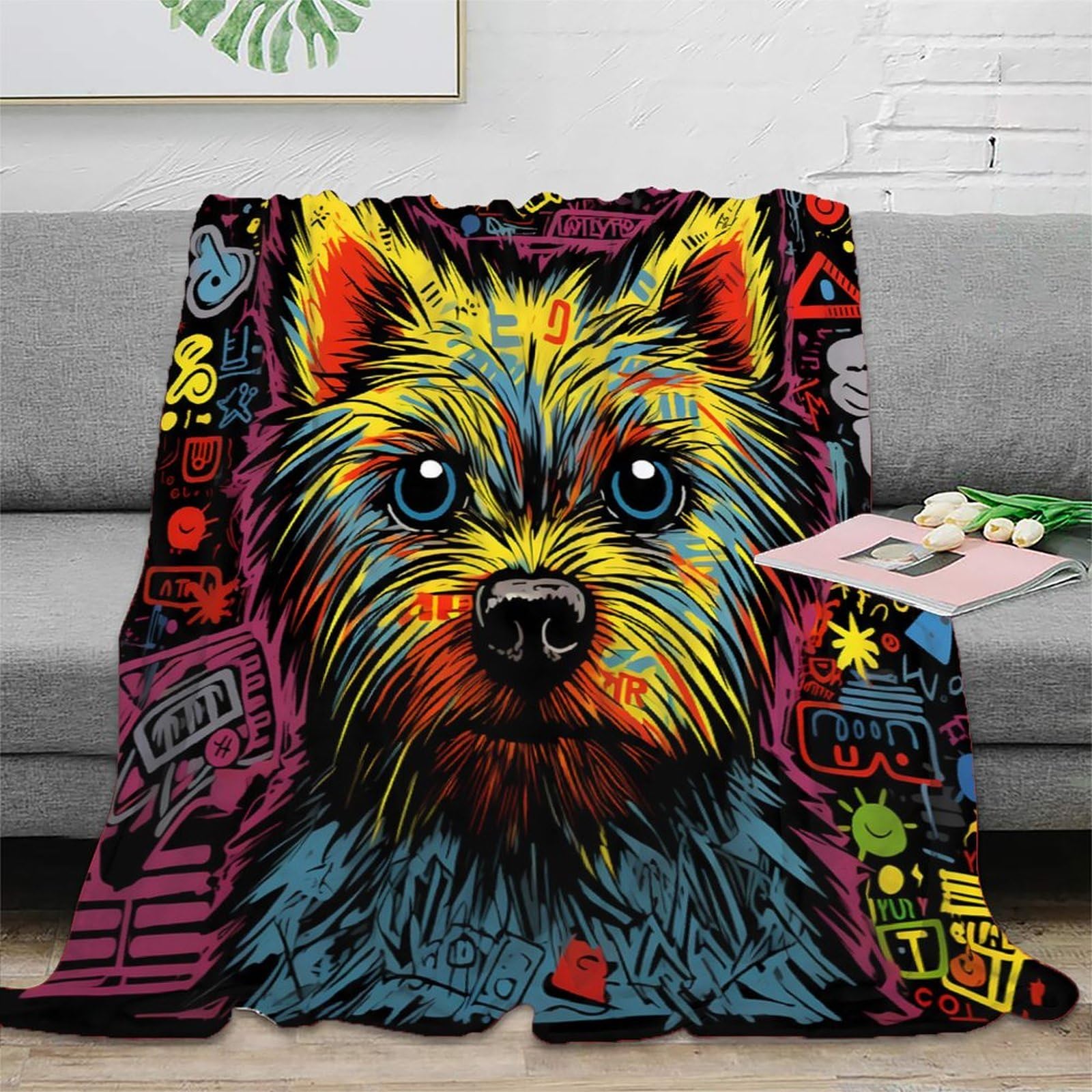 Couverture anti-bouloche lavable en machine cadeau famille