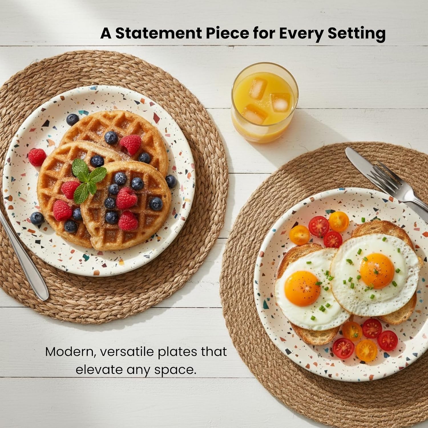 Bamboo Toddler Plates 4-Pack 8 Inch, Bamboo Plates for Kids, Colorful Kids Plates, Non Toxic Dinnerware Plates, Dishwasher Safe Bamboo Fiber Reusable Plates for Children - Image 6