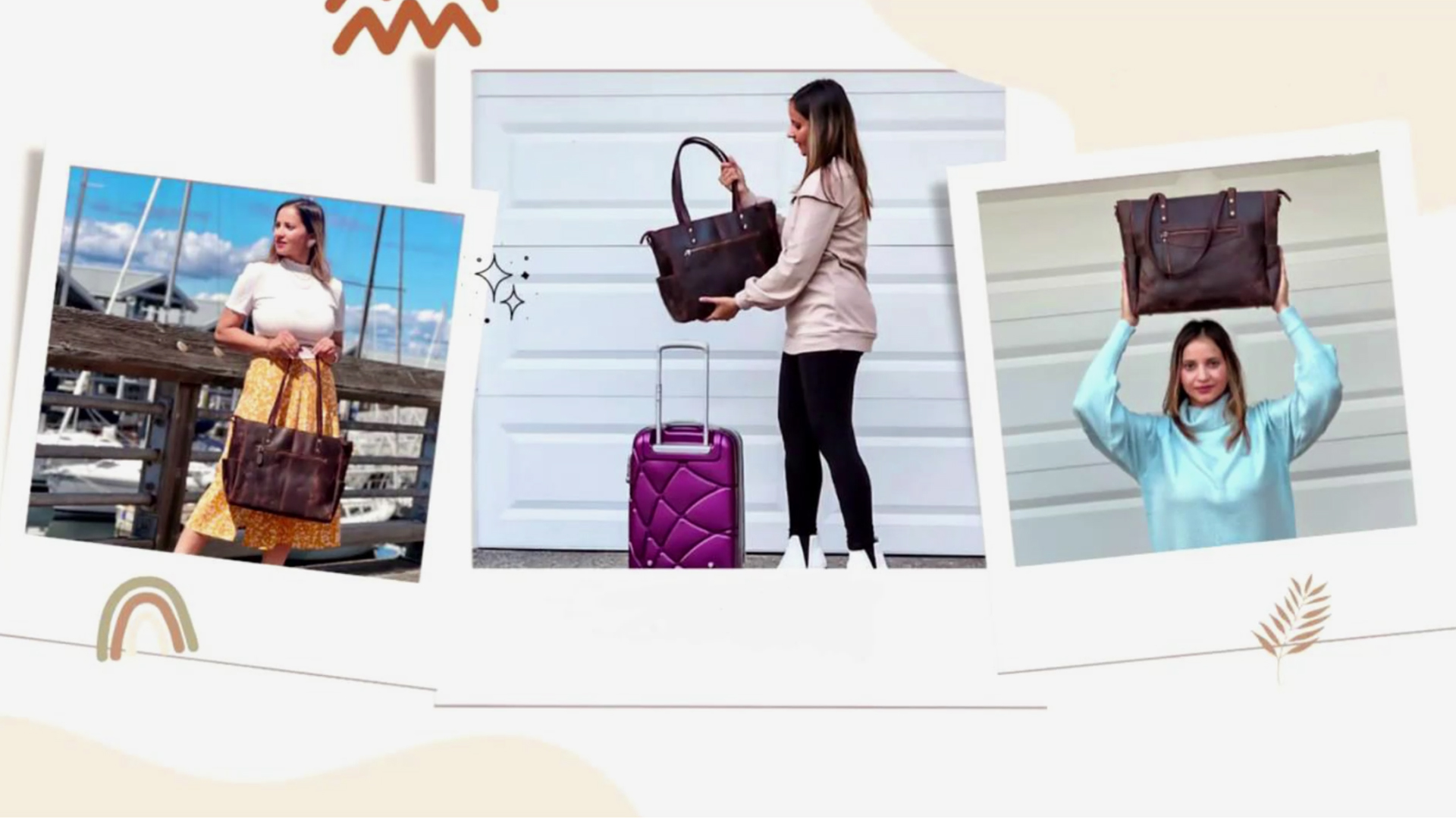 Bolso Tote Grande de Cuero Genuino para Mujer miniatura 7