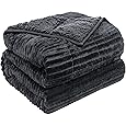 Weighted Blanket 20Inches x 30Inches 03lb, Flannel Cozy Plush Weighted Lap Blankets, Fuzzy Sherpa Weighted Blankets, Soft Travel Blanket for Sofa Bed, Grey