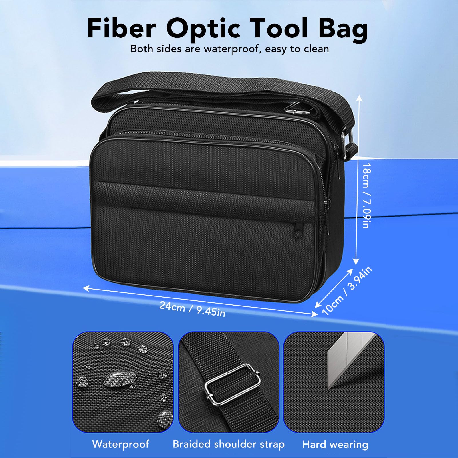 Outils de Fibre Optique – Ensemble D'outils de Soudage à Froid pour Câble FTTH 18 en 1 avec Couperet de Fibre Optique et Localisateur Visuel de Défauts VFL 30 Km avec Couperet de