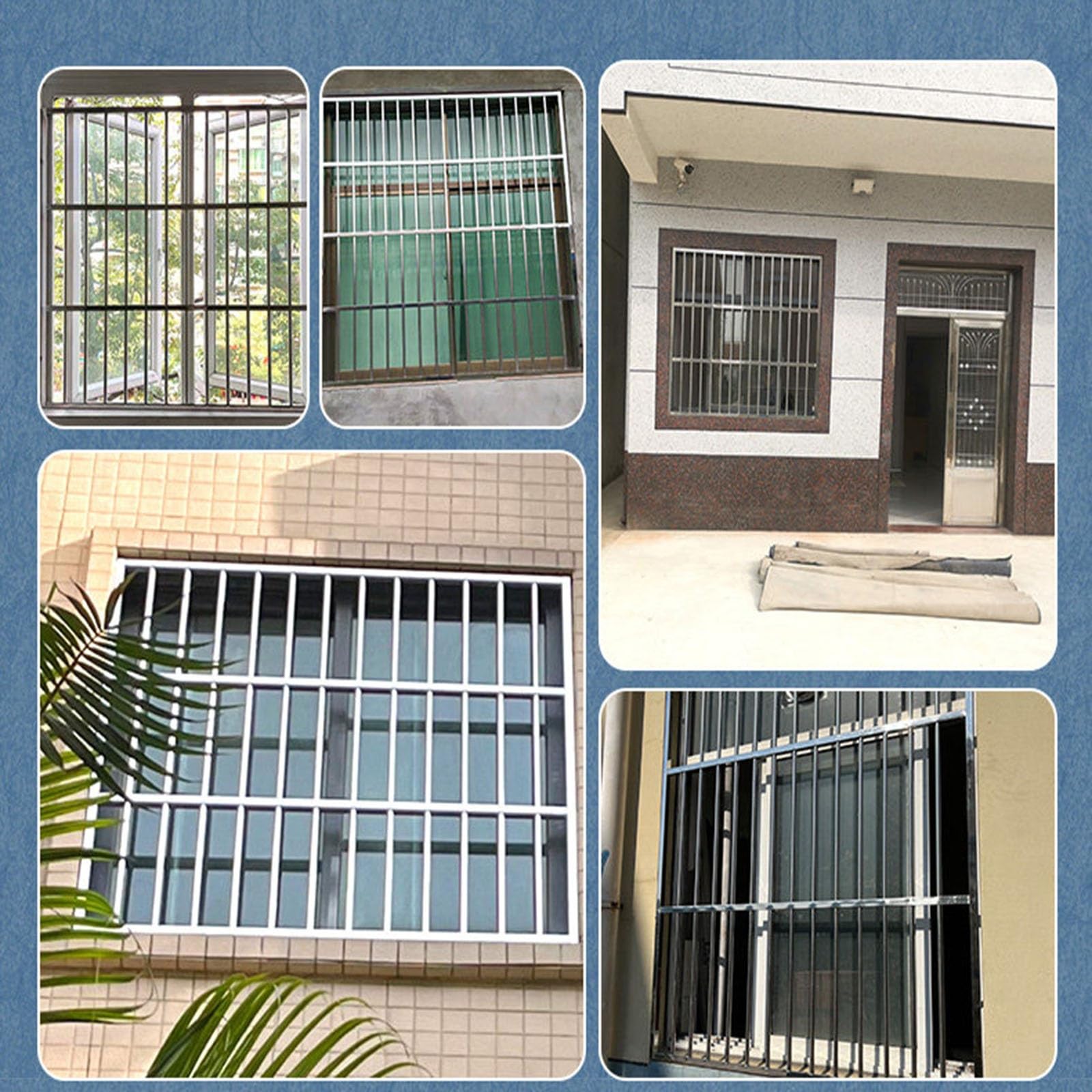 Reja Antirrobo para Ventana, Barandilla de Acero Inoxidable, Rejas para Ventanas Exteriores, Rejas de Seguridad Antirrobo para Sótano, Balcón, Cobertizo