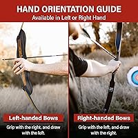 Vista 3 de Southwest Archery Arco largo Ghost Takedown – Arco de caza de arco largo de 64 pulgadas – Mano derecha e izquierda – Pesos de tracción en 20 – 50