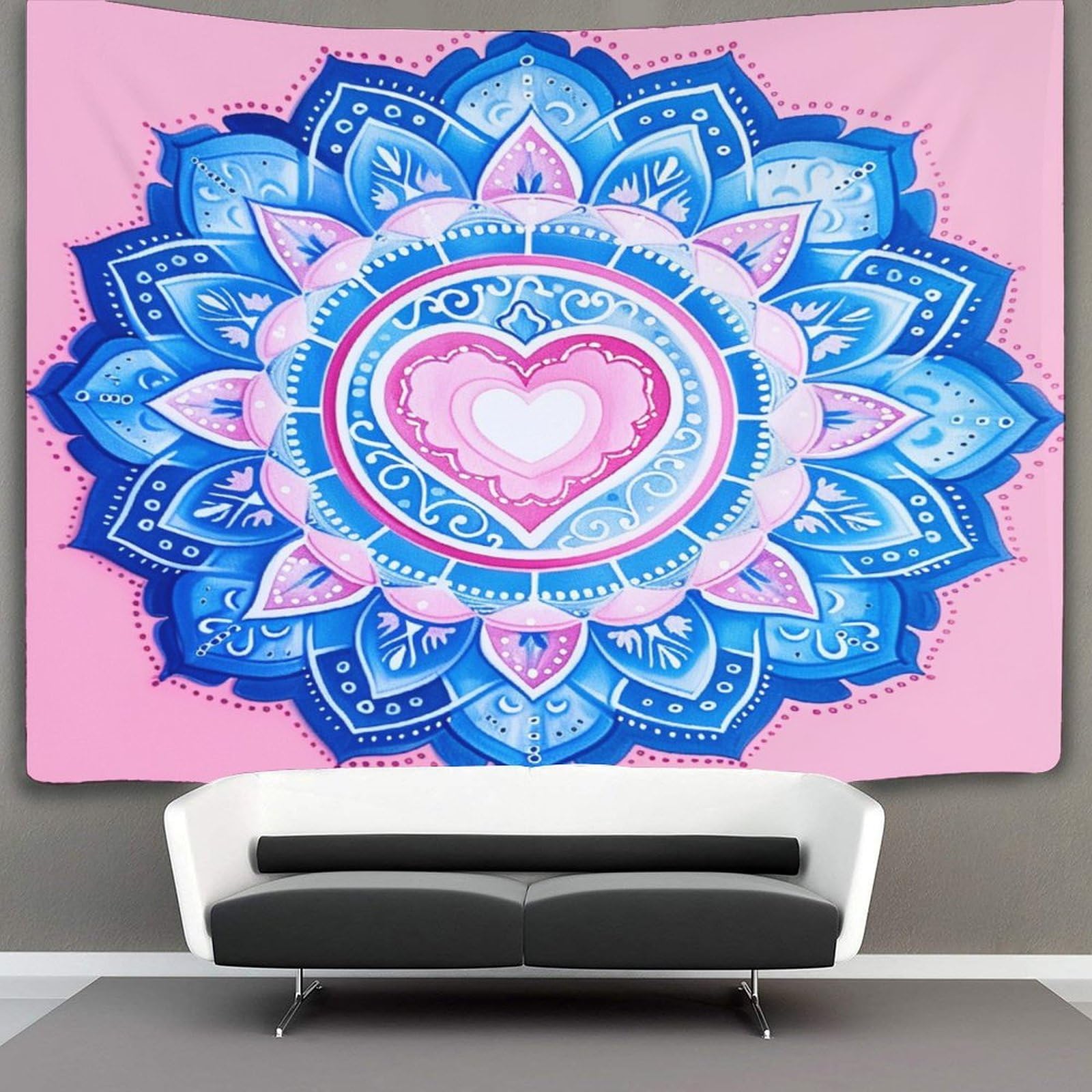 kaiyun Mandala Tapestry Wall Hanging,Datura Flowers for Bedroom Decor Birthday Party Celebration Or Garden Backdrop 100cmx150cm