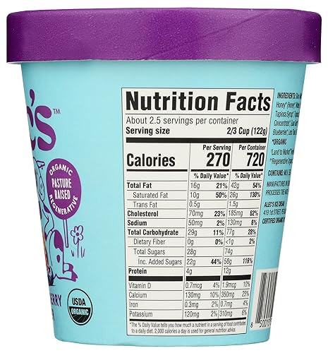 Miniatura 5 de Alec's Ice Cream Helado orgánico de miel y arándanos, lavanda, 14 FZ