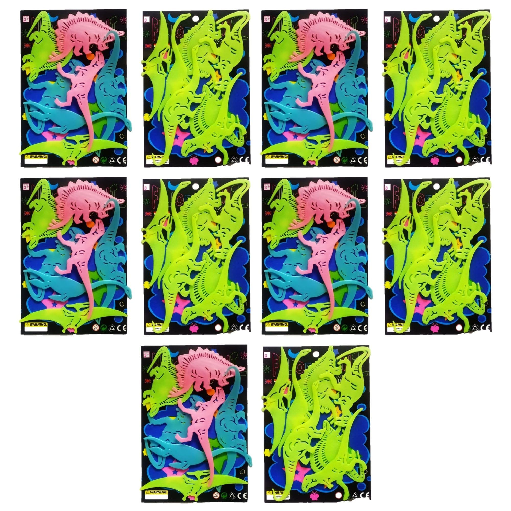 Birthday Popper Florescent Dino Theme Glow in The Dark Stickers - Set of 10 - Ideal as Birthday Return Gifts for Kids (B07NF6P2C9) Amazon Price History, Amazon Price Tracker