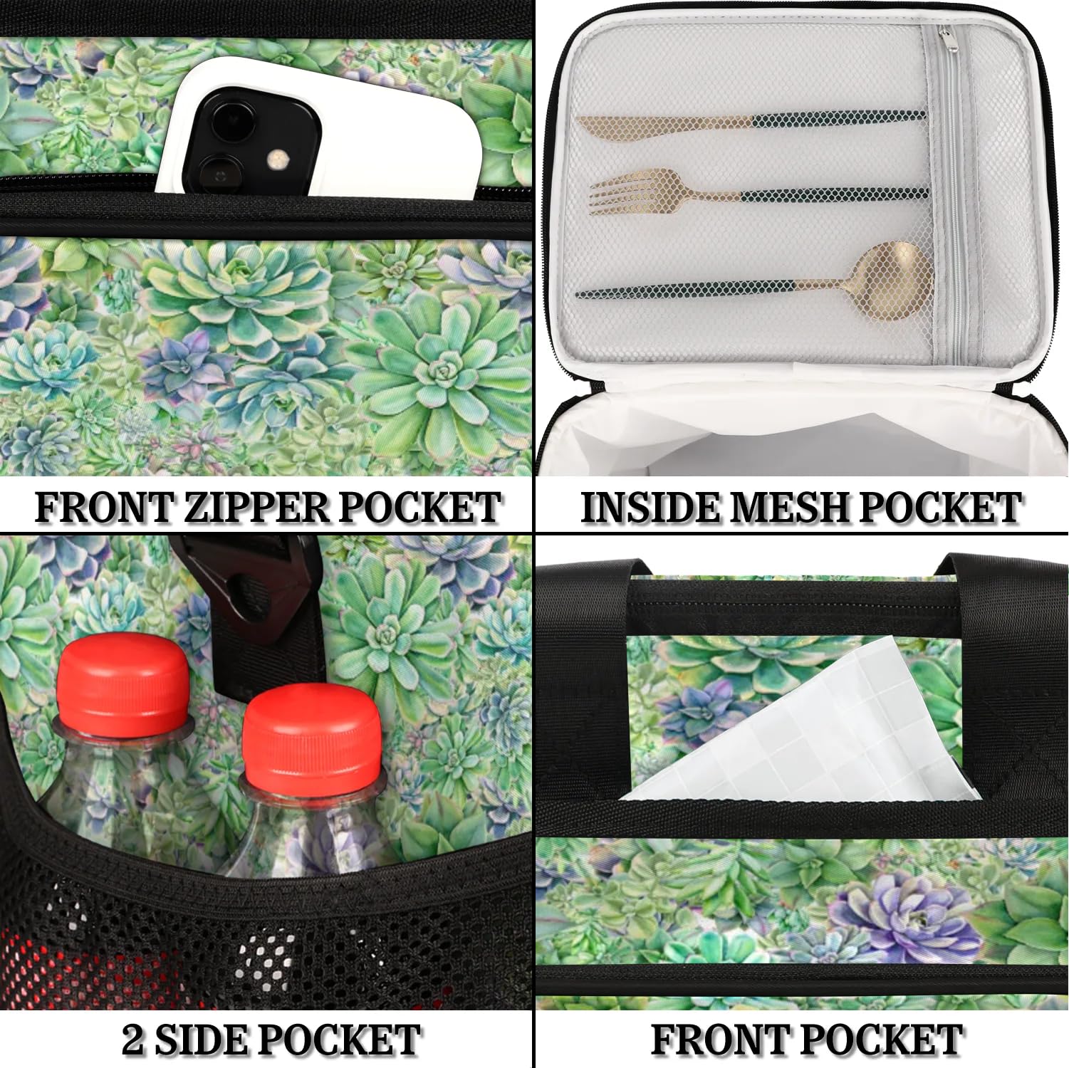 Große Lunchtasche für Erwachsene, Herren, Damen, Kinder, Mädchen, Jungen, isolierte Lunchbox, Kühltasche, Kühltasche, Kühltasche für Arbeit, Picknick, Grillen