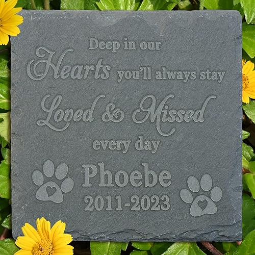 Piedras conmemorativas personalizadas, lápida de condolencias de jardín, marcador de tumba para mascotas, regalos conmemorativos personalizados para