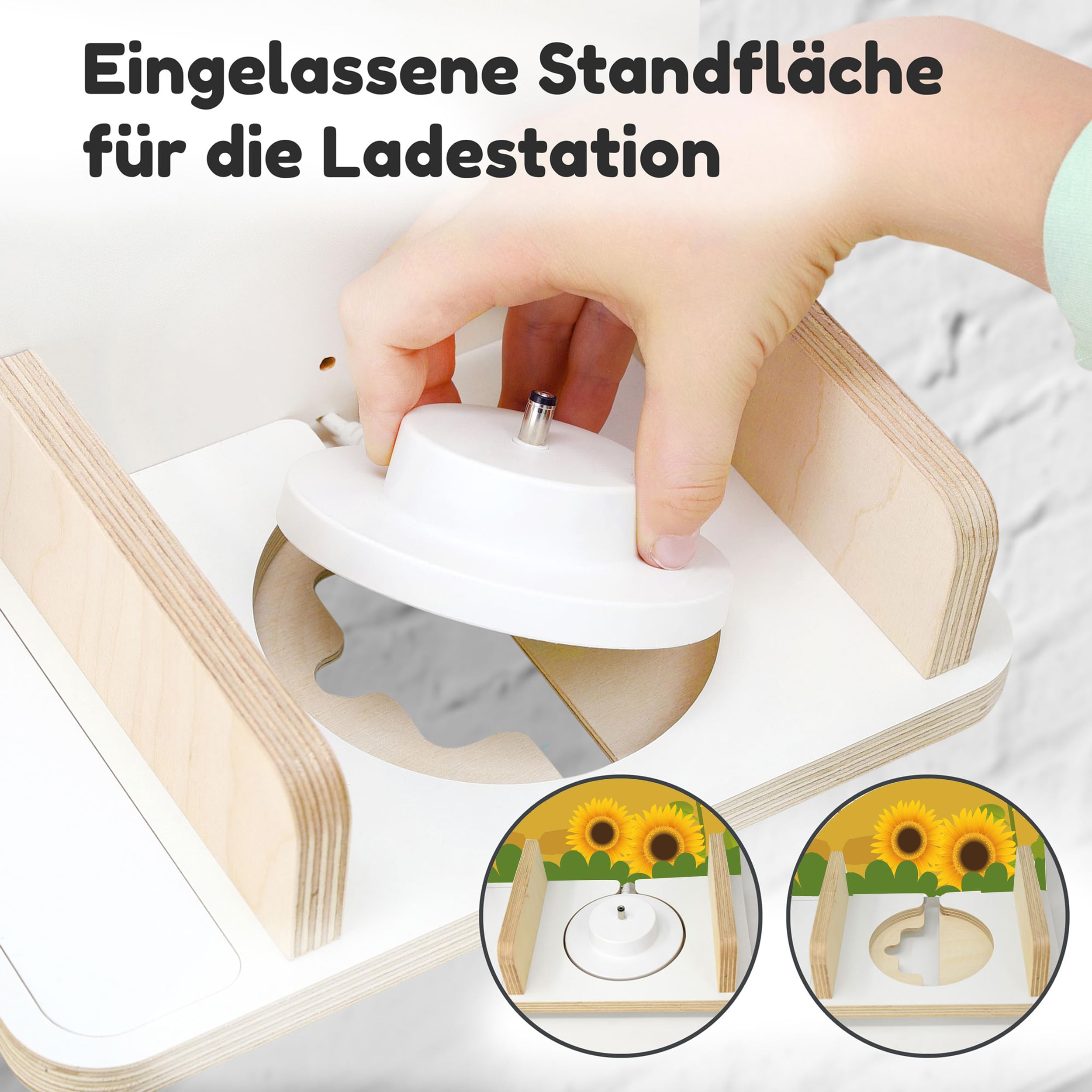 stadtecken Holzregal für Musikbox I Passend für die Toniebox und ca. 35 Tonies I Perfekte Aufbewahrung im Kinderzimmer I zum Aufstellen oder Aufhängen (Bauernhof)