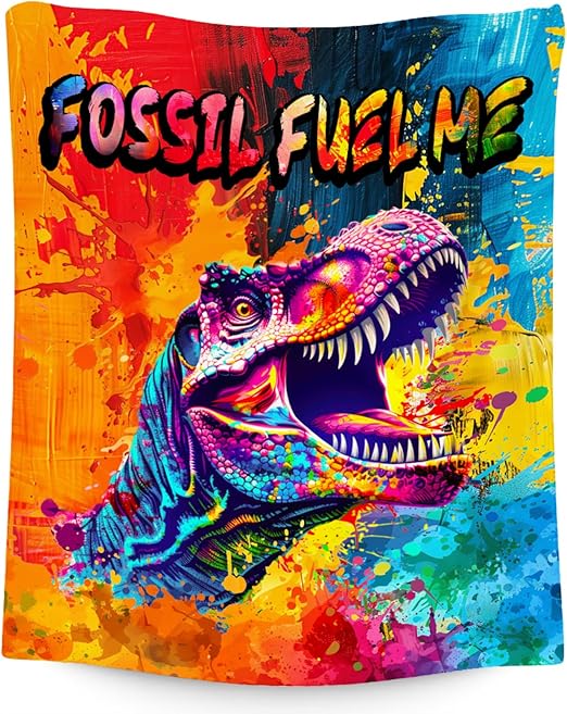 Boys Blanket - Dinosaur Blankets Gifts for Toddler Kids - 40x50 Inches Soft Flannel Throw for Office Sofa
