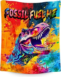 Boys Blanket - Dinosaur Blankets Gifts for Toddler Kids - 40x50 Inches Soft Flannel Throw for Office Sofa