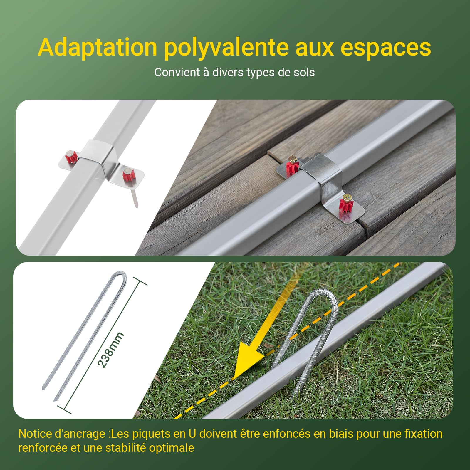 SoBuy Abri de Jardin, Cabane de Jardin Exterieur Imperméable, abri Moto avec des Crochets, Garage pour Vélo et Outils, Abri Vélo, Rangement et Stockage, Gris, 159x219x165 cm, KLS11-L-DG