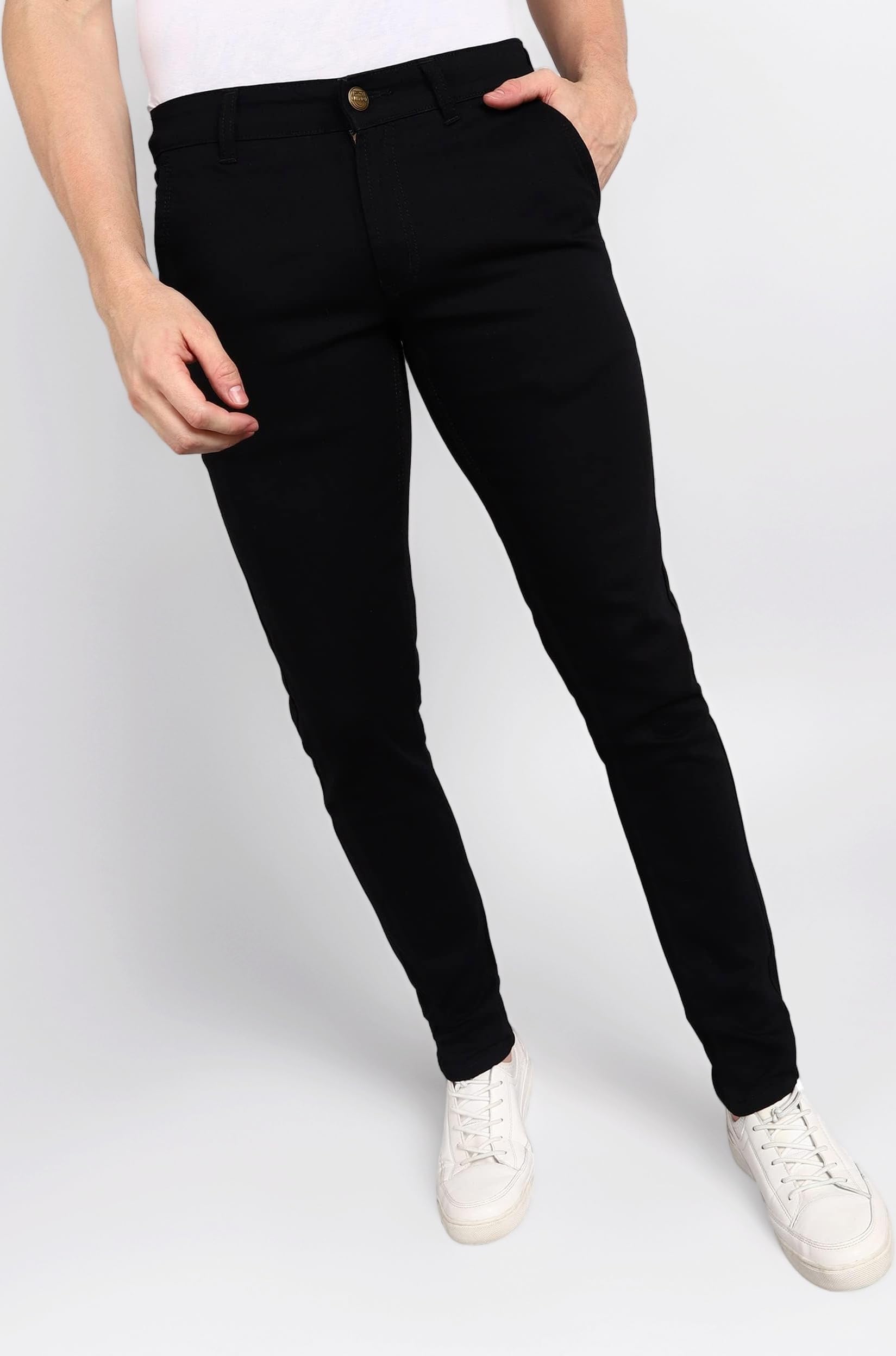 Men's Slim Fit Mid Rise Washed Jeans Stretchable