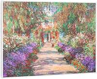 Klarstein Wonderwall Air Art Smart - Panel calefactor por infrarrojos (80 x 60 cm, 500 W, 10 m², superficie de diseño, control por aplicación, silencioso, diseño de camino en Monets Jardín