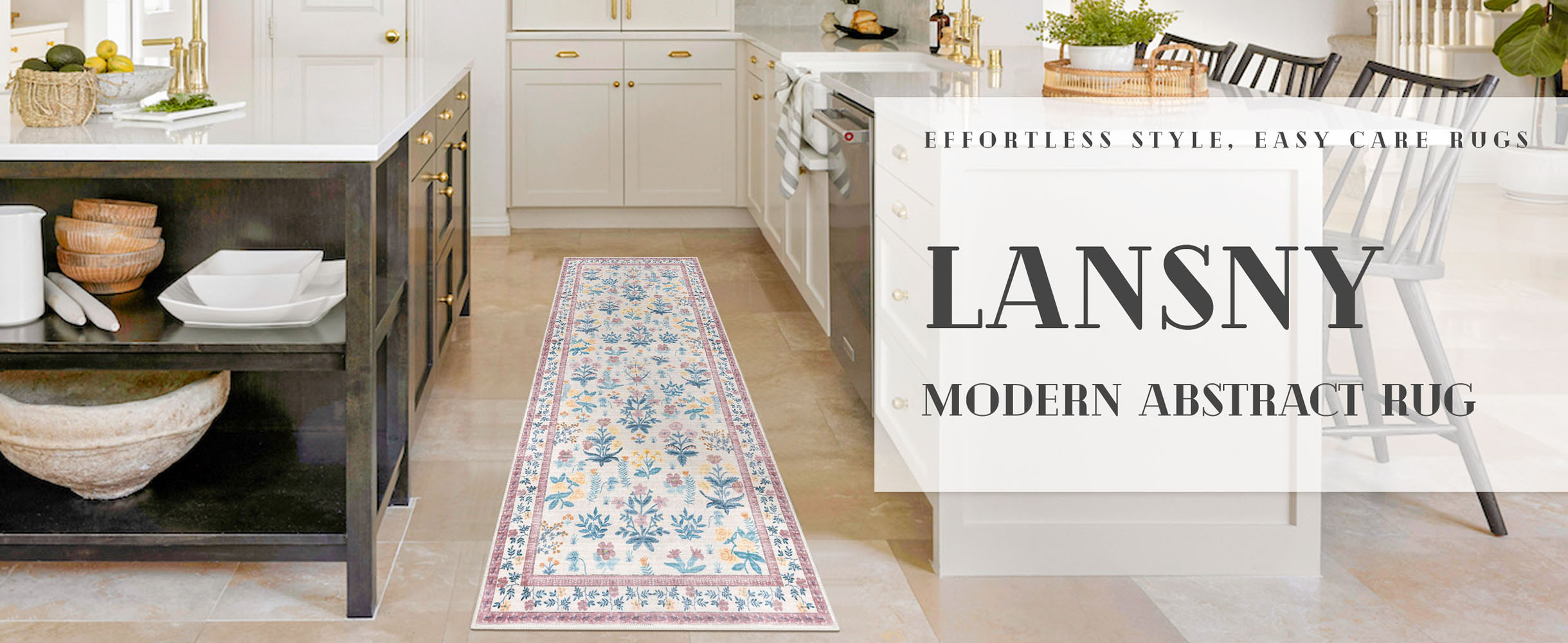 Tapete decorativo navy floral 61x91 cm lavable Boho miniatura 7
