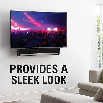 Sanus Soundbar Mount for Most Soundbars up to 15 lbs - Features Simple Install and Tool-Free Adjustments - Compatible with Most TVs and Mounts - SOA-SBM1