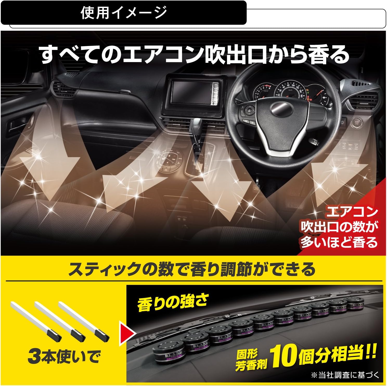 Amazon カーメイト 車用芳香剤 ブラング エアコンフィルター取り付け モンスターフレグランス アバフィッチ H13 車用芳香剤 車 バイク