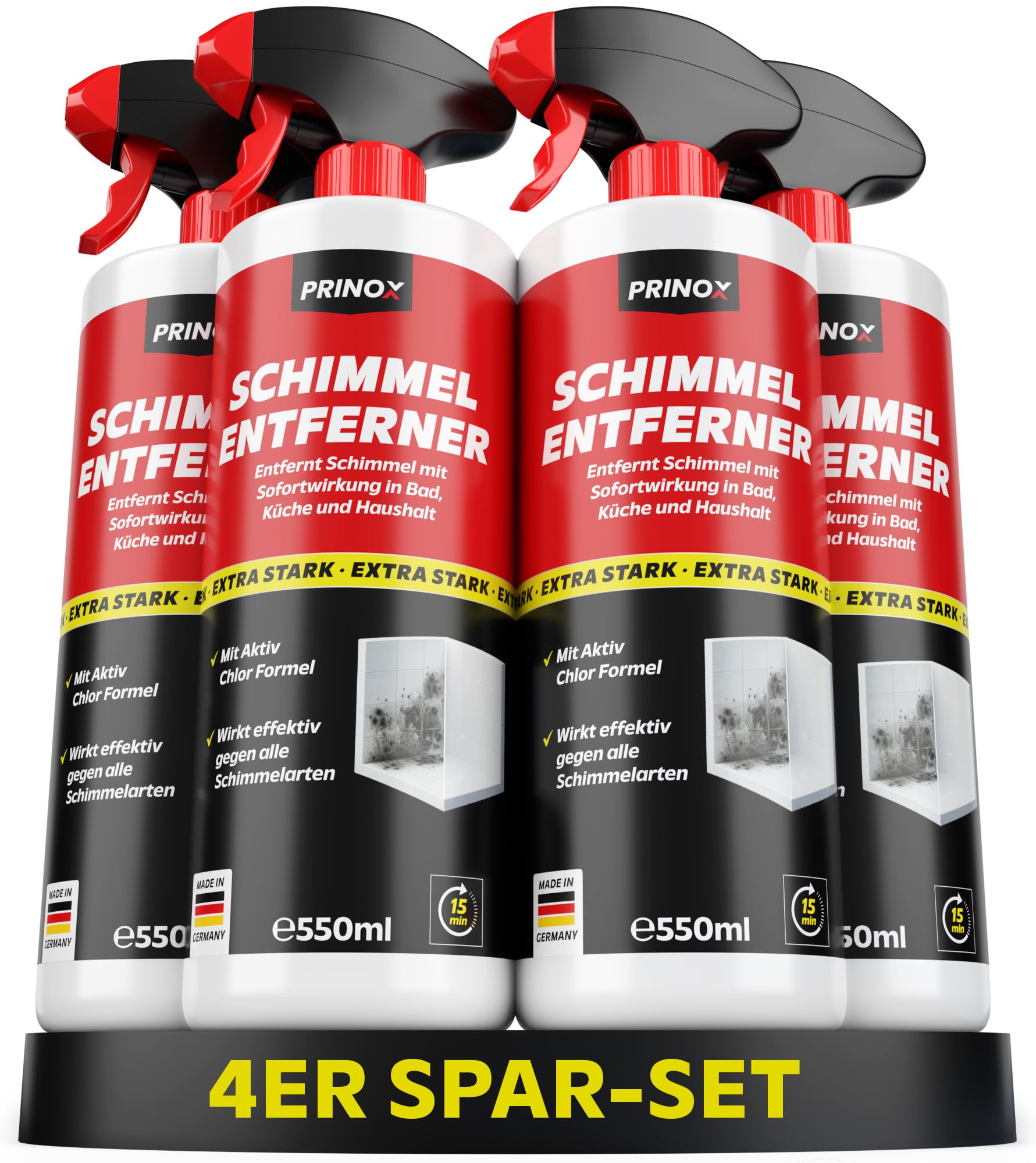 Prinox 4x Schimmelentferner + 1x Handschuhe