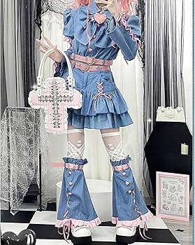 ゴスロリ・ロリータ コスプレ衣装 2点セット LT106 Amazon.co.jp: [HASWEX] デニムキャラギャルy2kスーツコスプレ