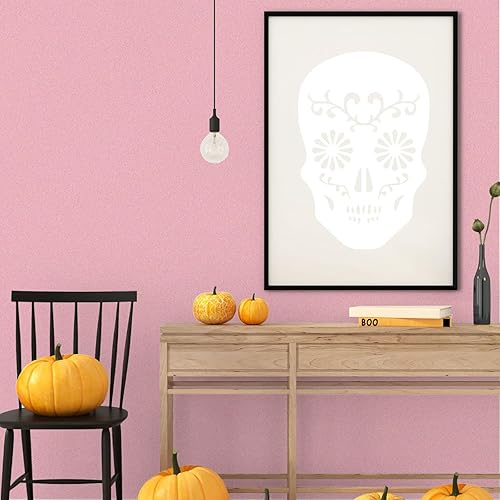 Miniatura 5 de Decoroom Papel tapiz rosa brillante para despegar y pegar, papel adhesivo rosa para encimeras, impermeable, papel de pared decorativo autoadhesivo