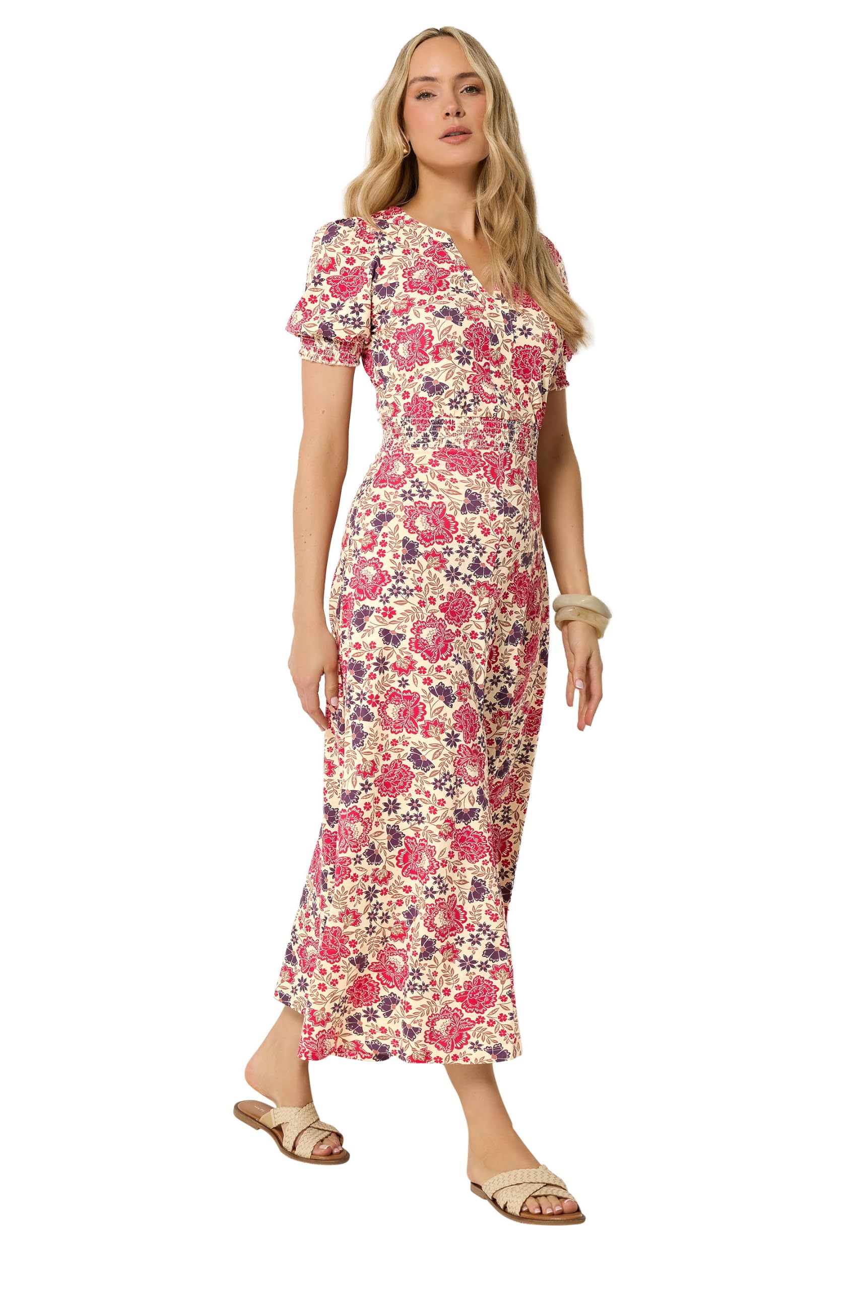Long Tall Sally Women's Tall Floral Cotton Maxi Dress | Size: 20