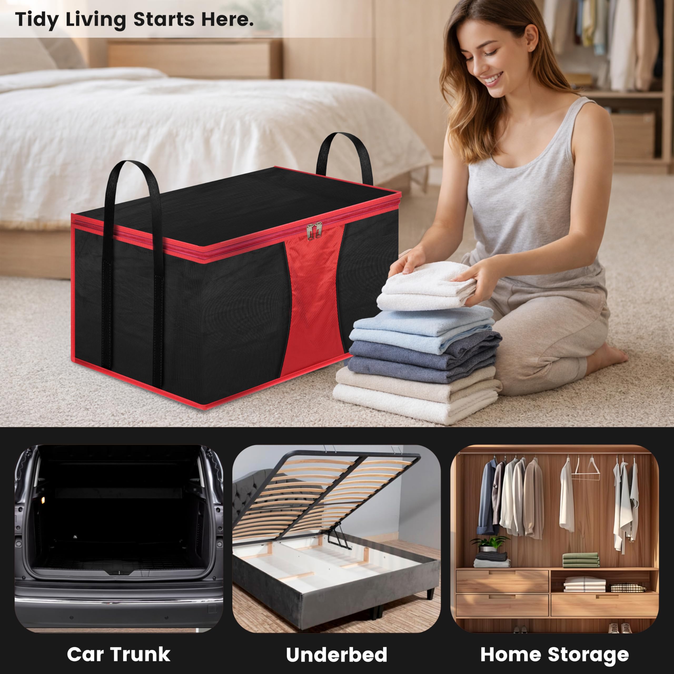 Storite Jumbo Super-Size Nylon 110 L Moisture Proof Heavy Duty Storage Bag 4