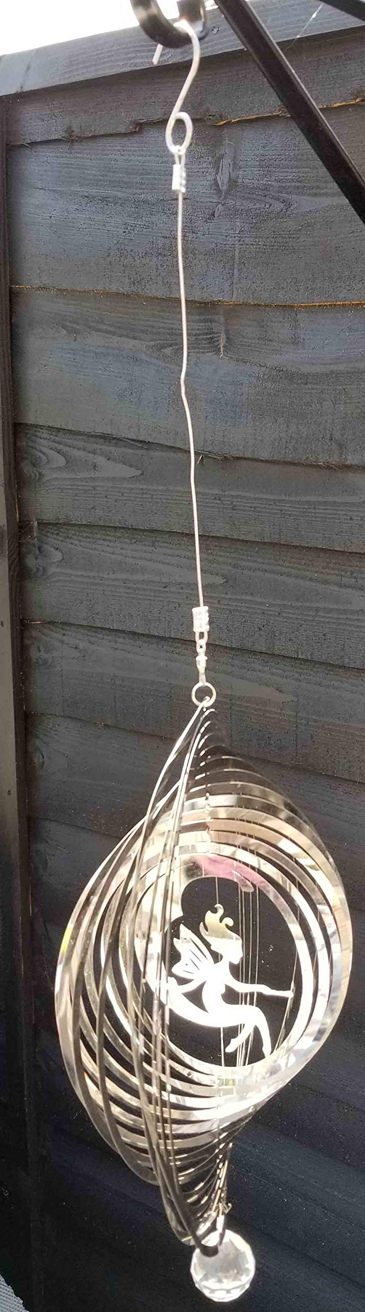 Stainless Steel Wind Spinner - 3D Mobile - Fairy Moon Spinner