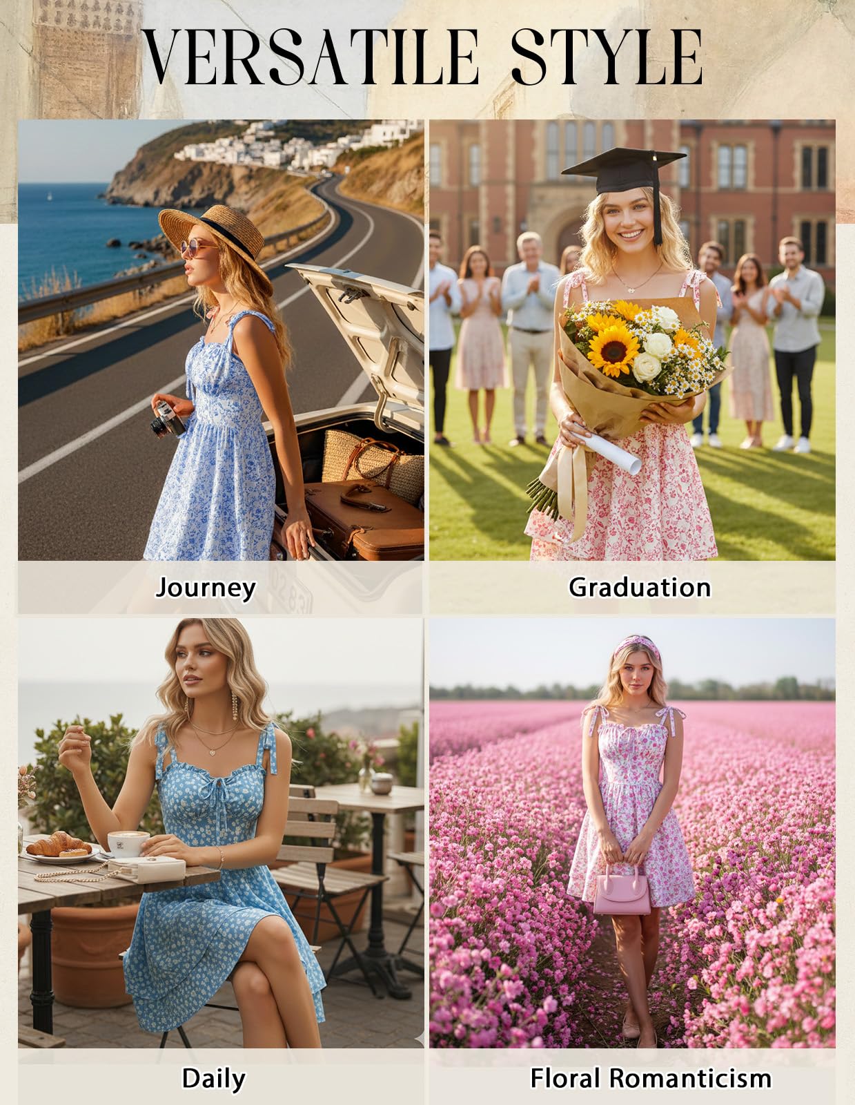 Scarlet Darkness Floral Mini Dress for Women Teens Summer 2026 Fairy Corset Sundress Graduation Dresses: Pink Floral Medium