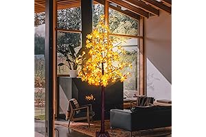 Fall Tree Decor Lighted Maple Tree 6 FT Warm White Led Tree Lights