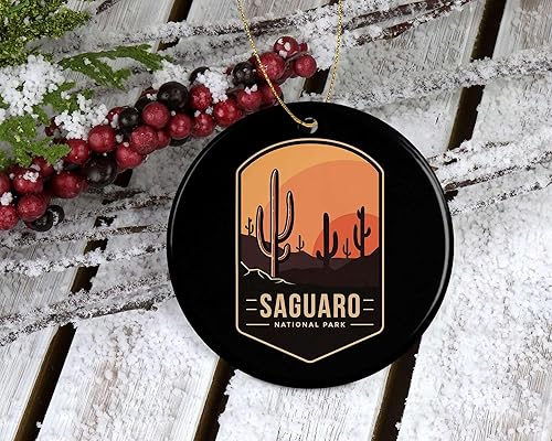 Miniatura 3 de Adorno del Parque Nacional Saguaro – Regalo del Parque Nacional Saguaro – Adorno de Navidad Saguaro – Decoración del Parque Nacional – Parque