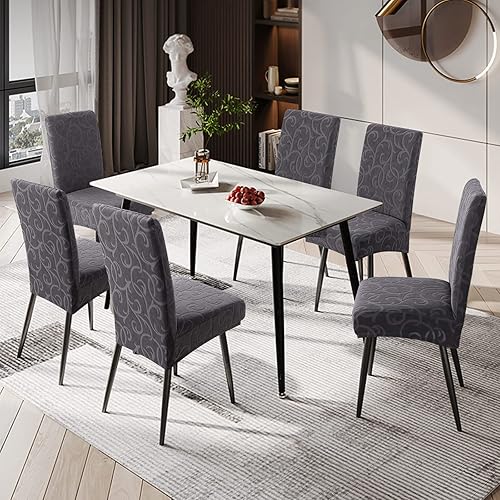 Miniatura 4 de Genina Fundas impermeables para sillas de comedor, fundas elásticas para sillas Parsons para comedor, cocina, funda protectora para silla de