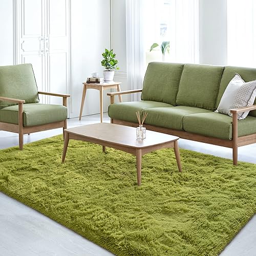 Miniatura 116 de Jelymark - Alfombra de interior peluda, mullida y supersuave para dormitorio, de 3 x 5 pies, para sala de estar, decoración del hogar, dormitorio