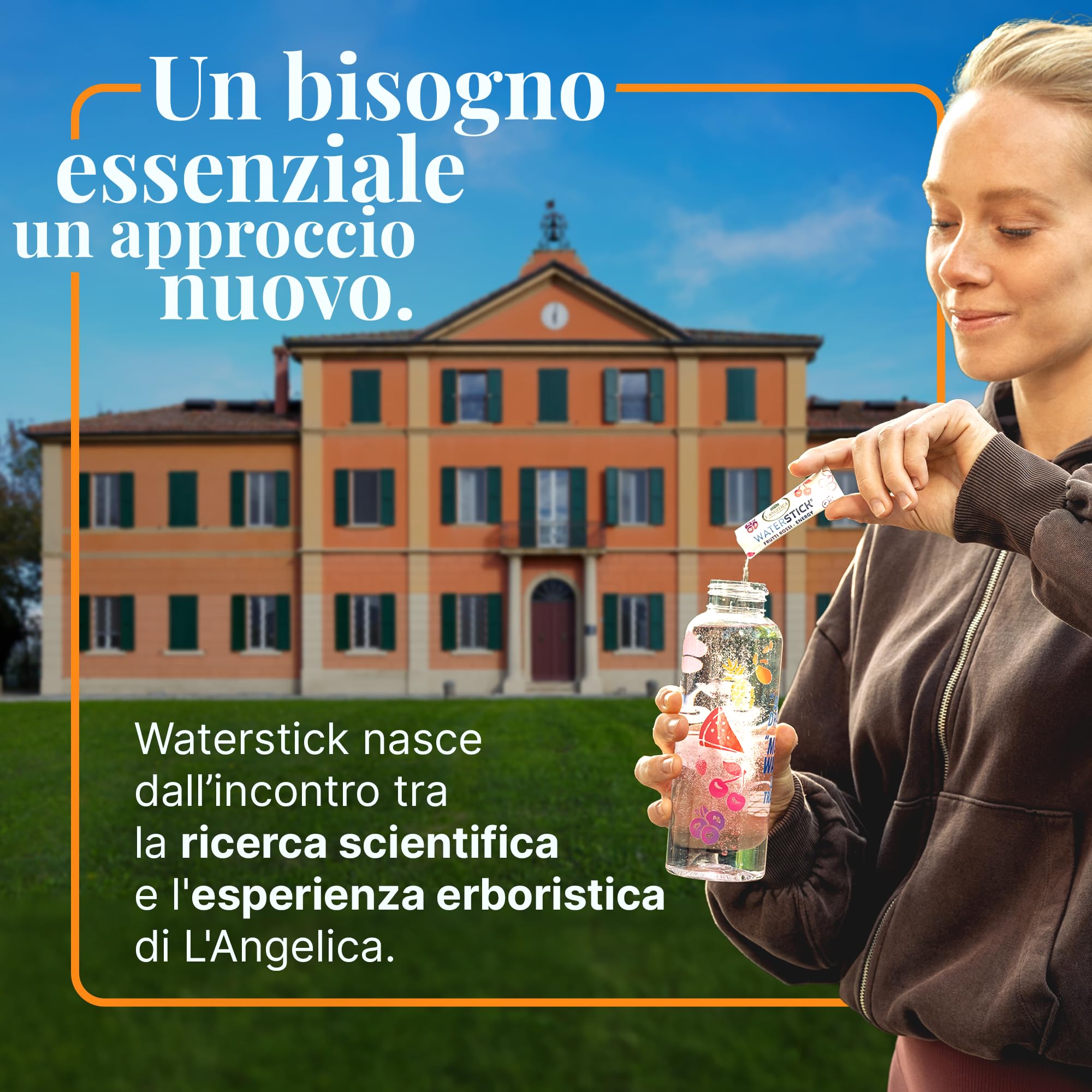 L'Angelica, Waterstick, Gusto Ananas e Mango, Drenante, Con Vitamine e Minerali, Contro Stanchezza e Affaticamento, Zero Zuccheri & Zero Calorie, Senza Conservanti, 6 Astucci da 12 Stick