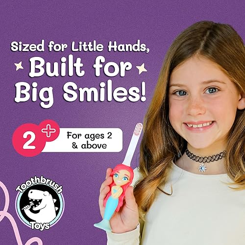 Miniatura 4 de Toothbrush Toys, Cepillo de dientes de sirena, Aqua The Mermaid, cepillo de dientes suave para niños