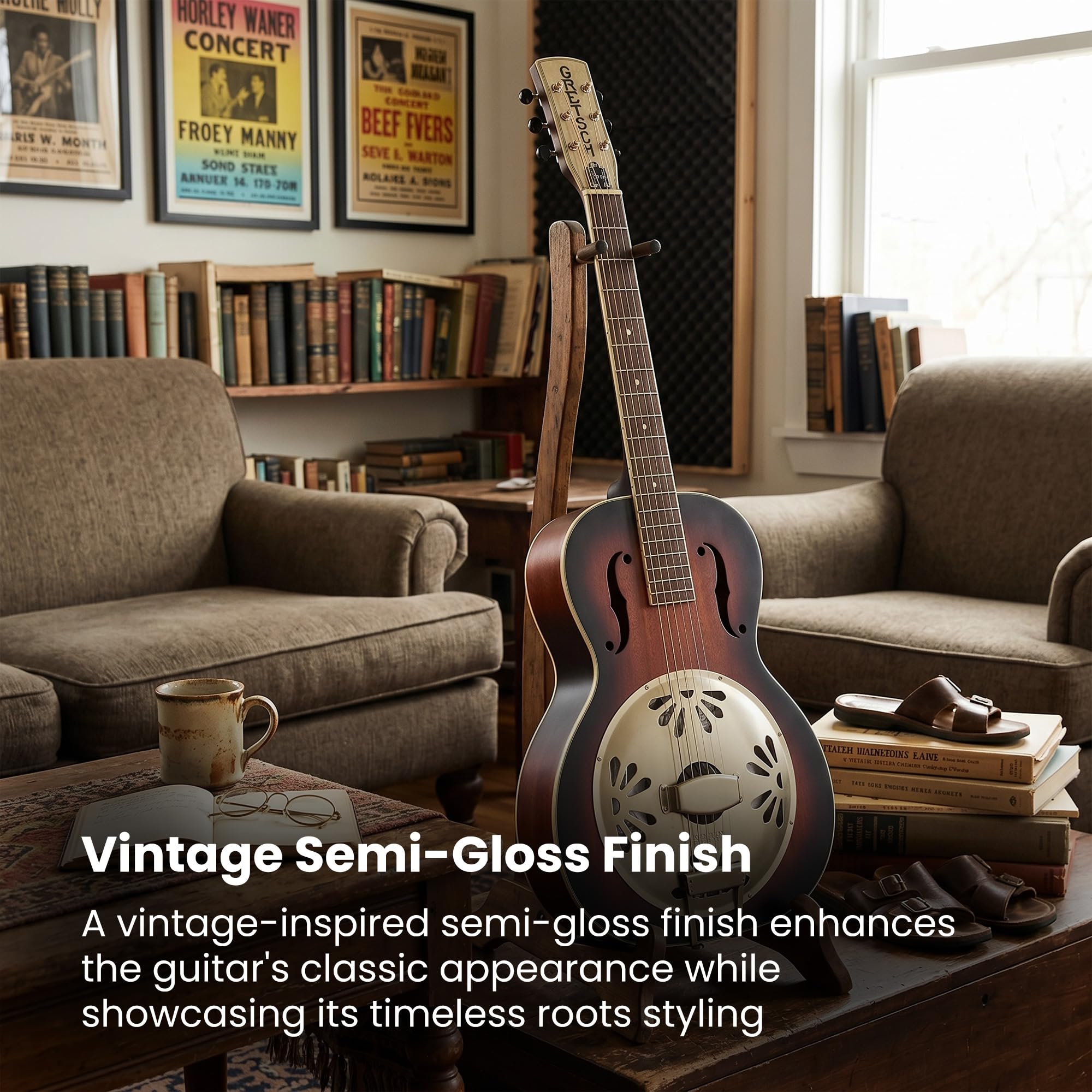 G9240 Alligator Round-Neck Resonator Guitar 2-Color Sunburst