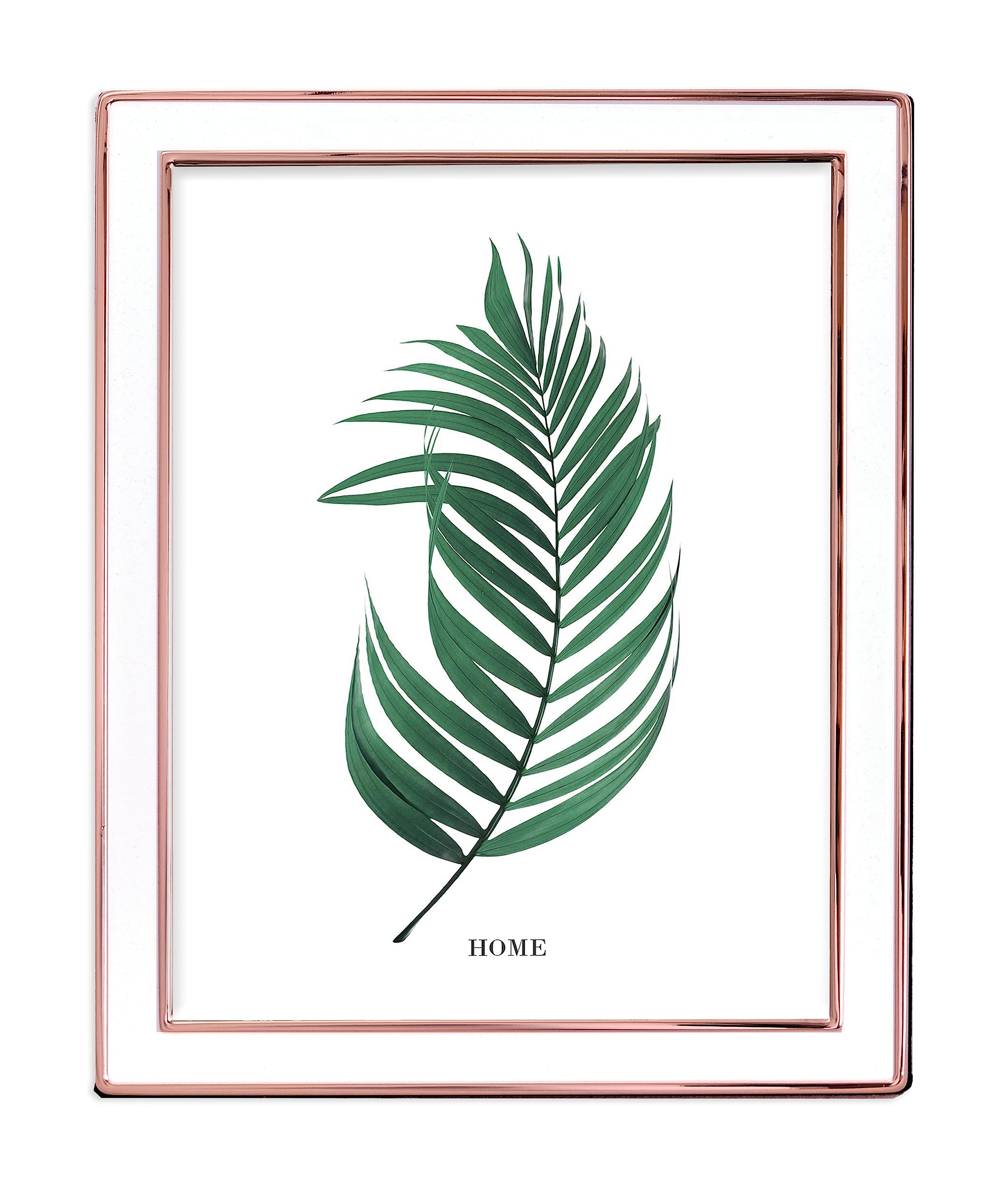 Inov8 Rose Gold Framing Tarnish Resistant Silver Plated Picture Frame - Cream Enamel Design For 8X6 Inch (20X15cm) Photo