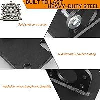 Vista 5 de LS - Placa elevadora de motor SBC BBC compatible con Ford 2,4 barriles Holley Spread Bore Carb placa de elevación universal del motor, negro