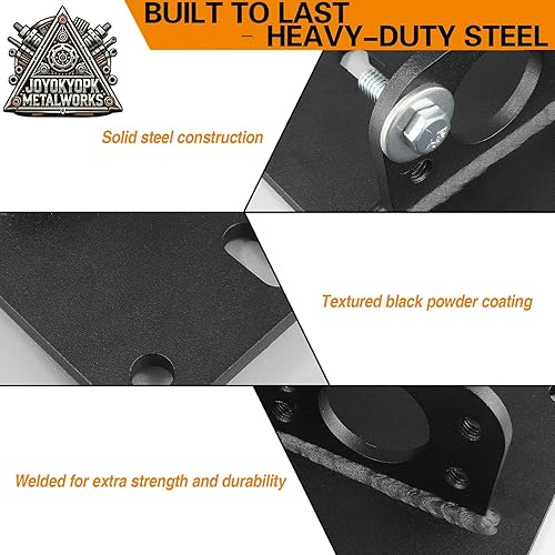 Miniatura 4 de LS - Placa elevadora de motor SBC BBC compatible con Ford 2,4 barriles Holley Spread Bore Carb placa de elevación universal del motor, negro