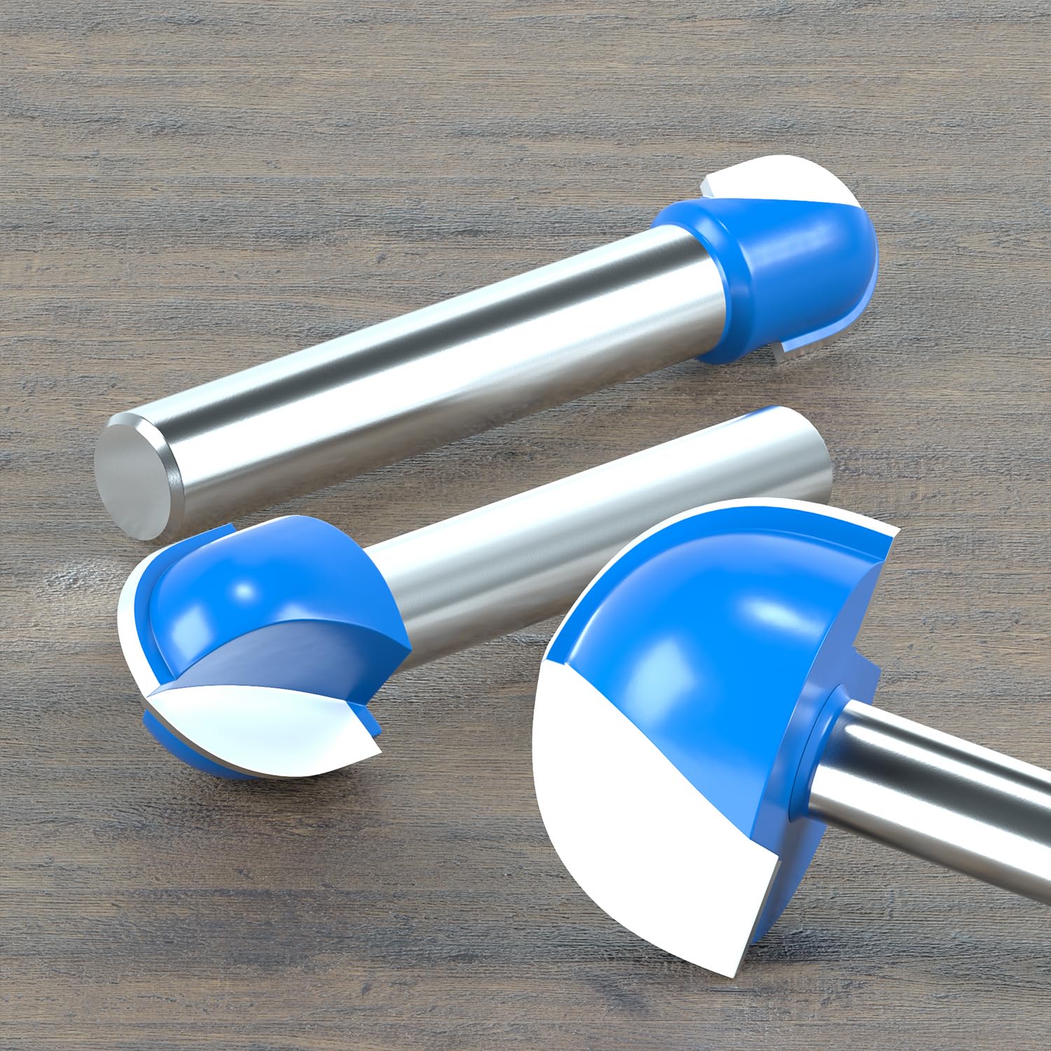Cove Box Fräser-Set Aus Vollhartmetall – 4-teilig, 1/4 Zoll Schaft, Für Halbrunde Nuten
