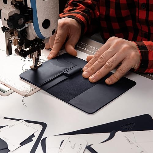 Miniatura 4 de Personalized Authentic Refillable Leather Cover Compatible with Moleskine Cahier, Field Notes, 3.5" x 5.5" Notepad, Deep Water