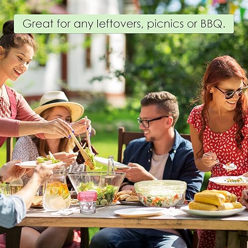 Miniatura 7 de 280 fundas reutilizables para tazones, bordes elásticos, 7 tamaños, fundas coloridas para alimentos, almacenamiento de alimentos para cuencos,